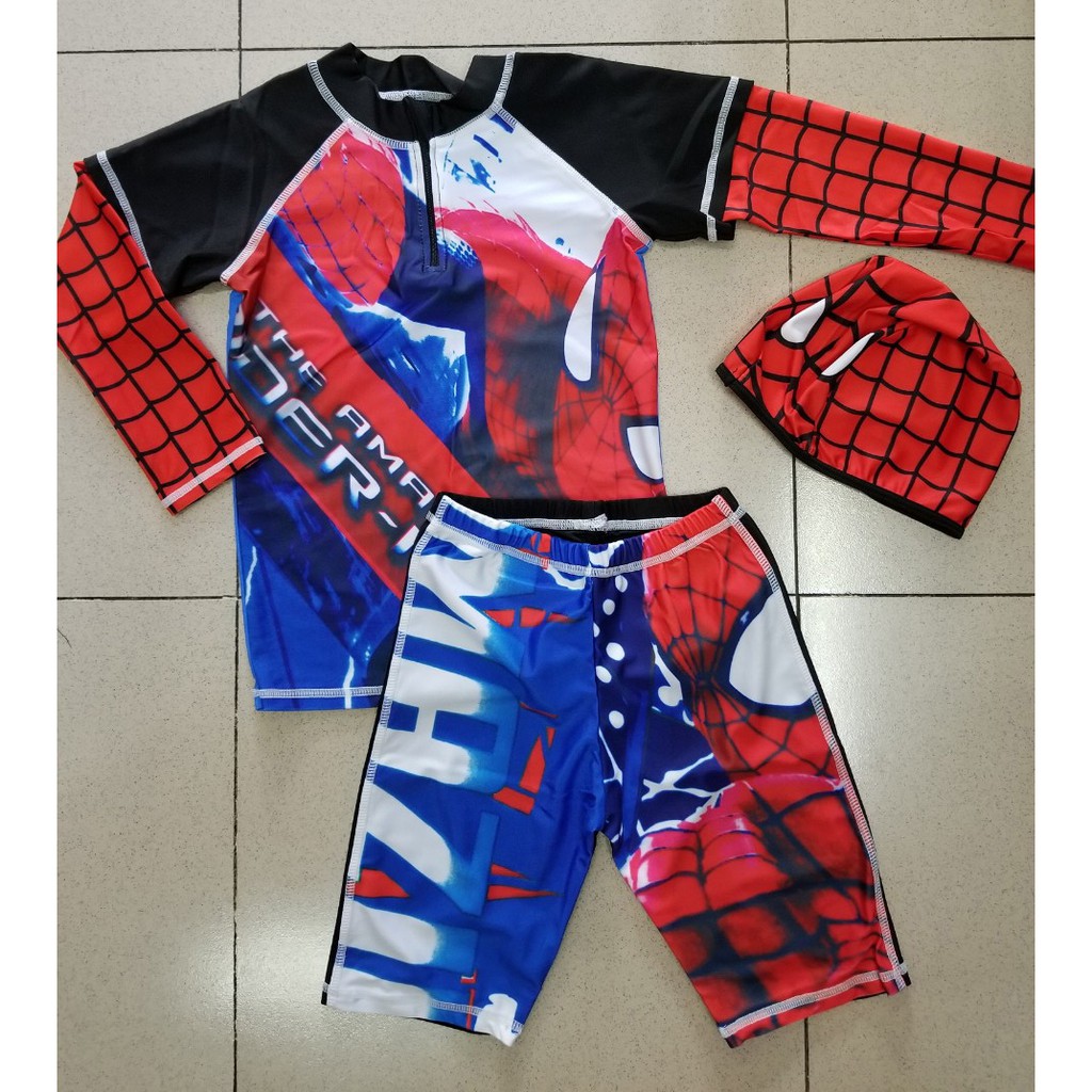 Bộ đồ bơi tay dài người nhện spiderman cho bé trai