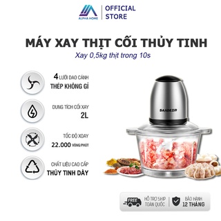 Máy xay thịt đa năng, máy xay thực phẩm cối inox, lưỡi dao sắc bén, xay cực nhuyễn [BH 12 THÁNG]