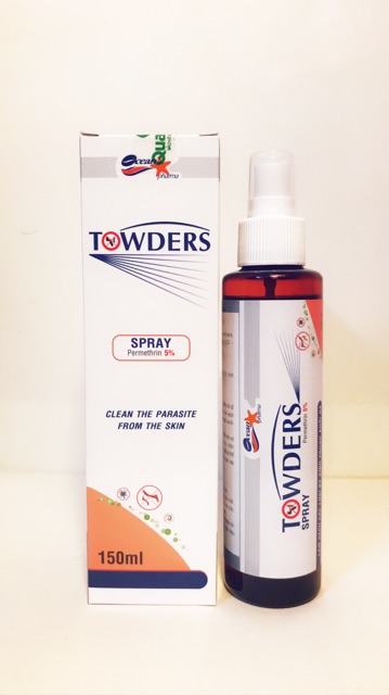 Xịt làm sạch ghẻ và ký sinh trùng Towders Spray - 150ml