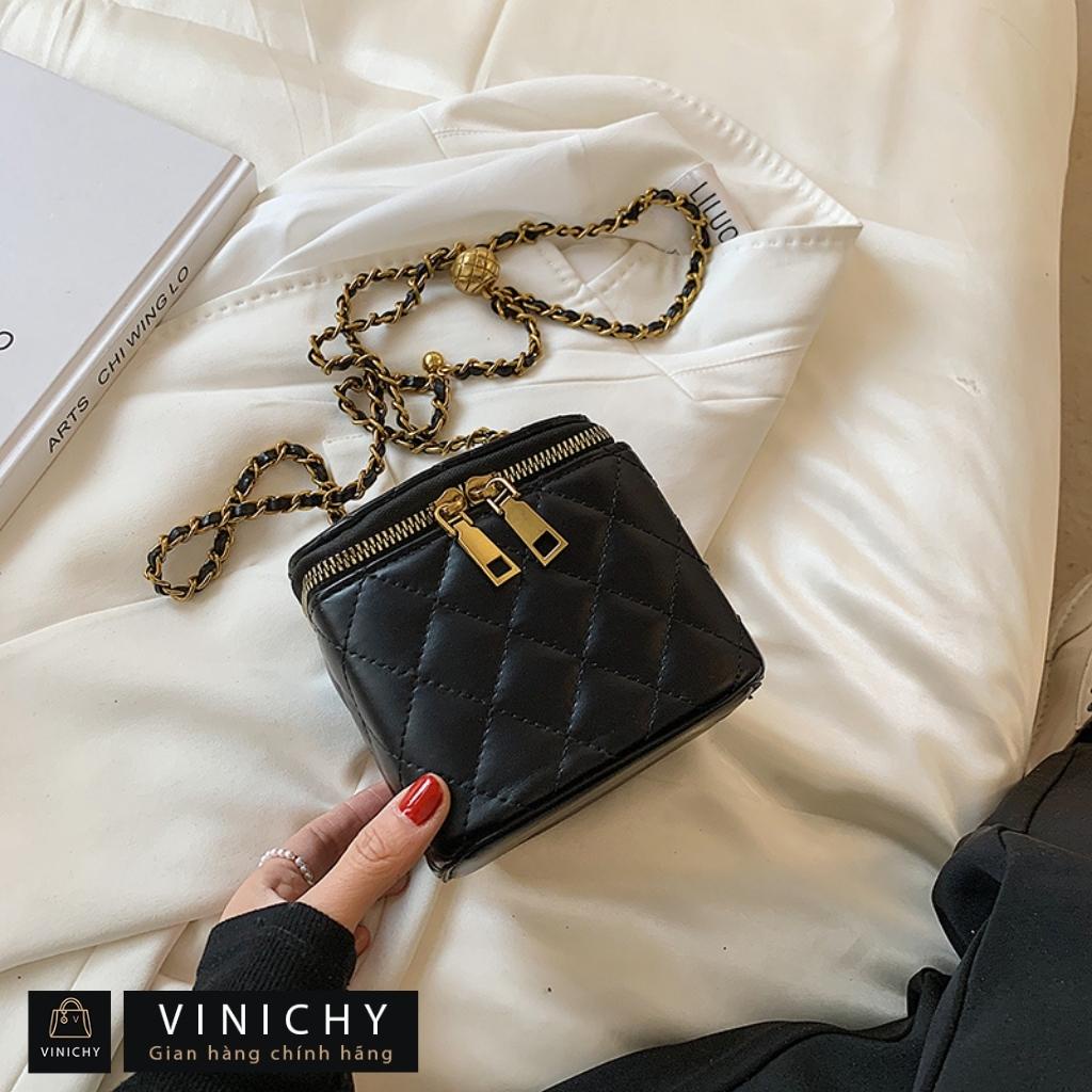 Túi xách nữ đeo chéo, đeo vai, cốp đi chơi, đi học VINICHY, da đẹp, thời trang cao cấp size 12cm HA229