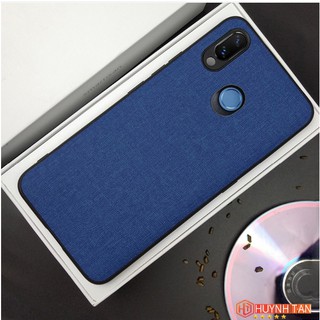 Ốp lưng Huawei Y9 2019 vân vải jean màu xanh ảnh bìa
