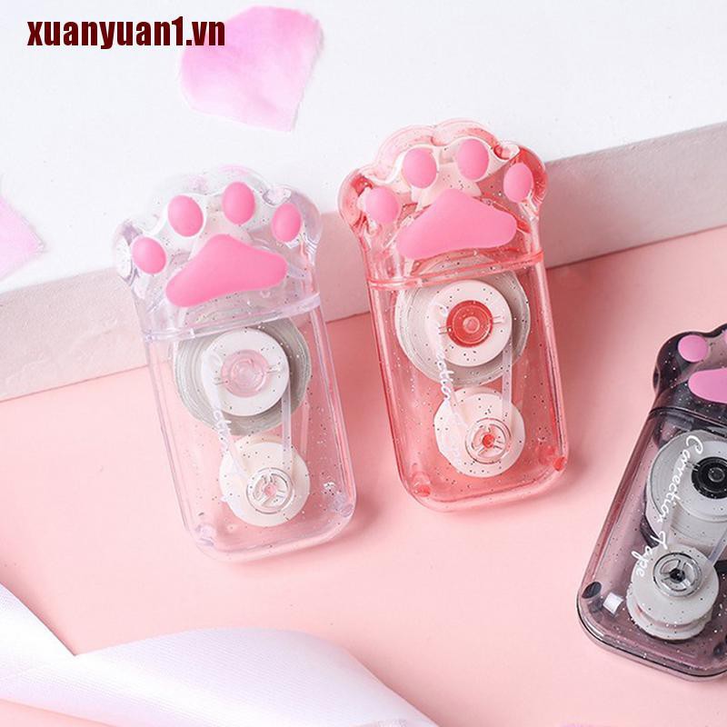 [XUANYUAN1] Bút Xóa Kéo Hình Dấu Chân Mèo Màu Trắng Dễ Thương Dành Cho Văn Phòng Trường Học