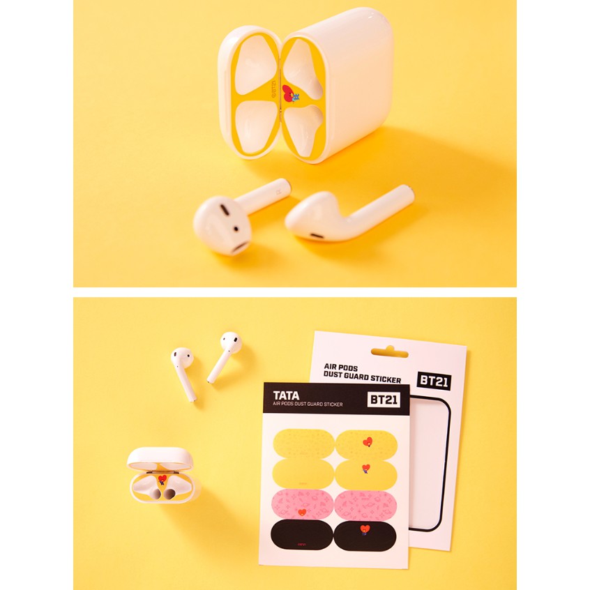 Vỏ Bảo Vệ Hộp Sạc Tai Nghe AirPods 1 / 2 Chống Bụi Hình BT21 BTS Dễ Thương