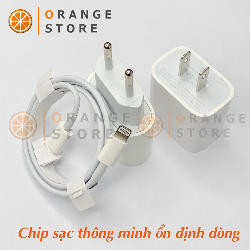 Sạc nhanh 18W (Củ sạc 18W + dây sạc Type-C to IP) tương thích ip7/8/x/xs/11/12