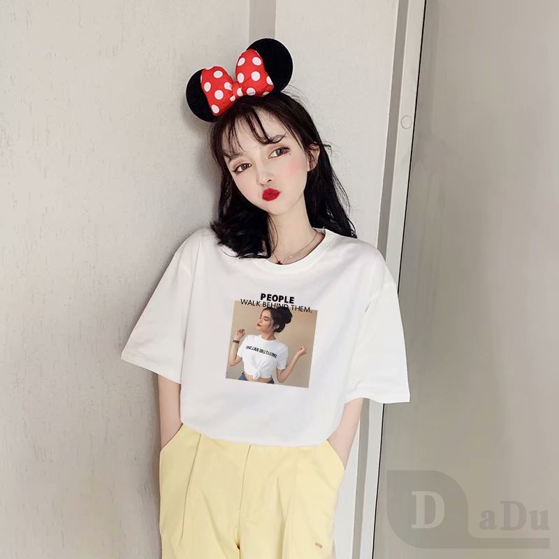 Mũ Lưỡi Trai Phong Cách Hàn Quốc Thời Trang Mùa Hè  Áo Thun Tay Ngắn Cổ Tròn Dáng Rộng In Họa Tiết Hoạt Hình Thời Trang Xinh Xắn Cho Nữ