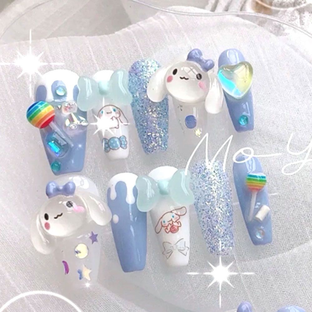 [Hàng mới về] Phụ kiện trang trí móng tay hình chú chó dễ thương bằng nhựa resin trong suốt tùy chọn màu sắc DIY