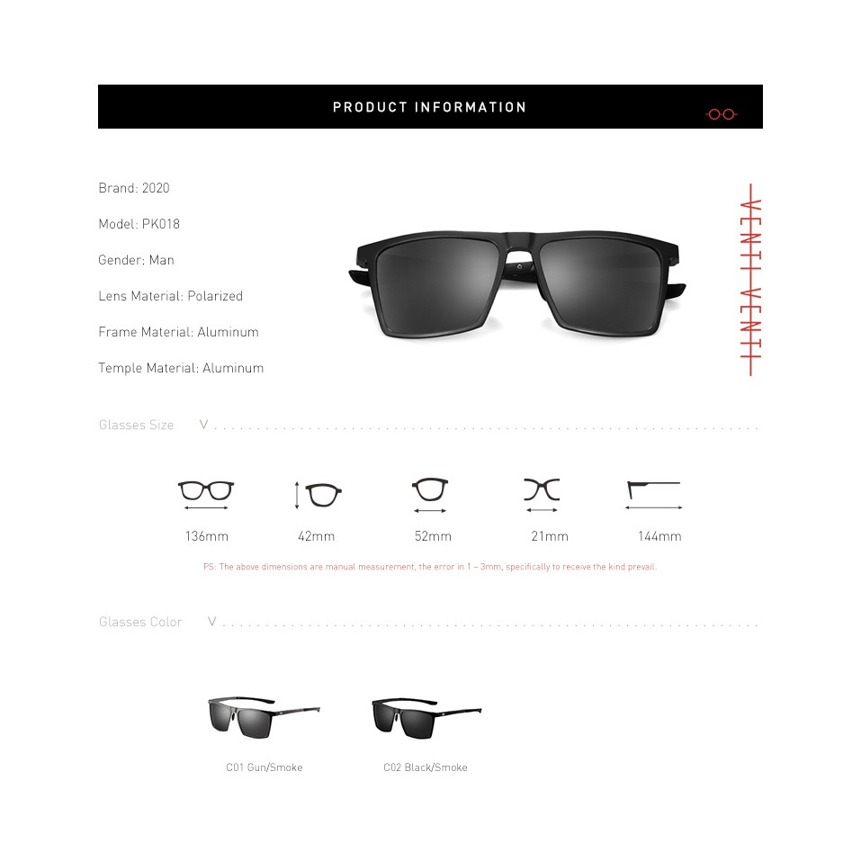 Kính Mát Nam PK018 cao cấp tròng Phân Cực gọng Nhôm | BigBuy360 - bigbuy360.vn