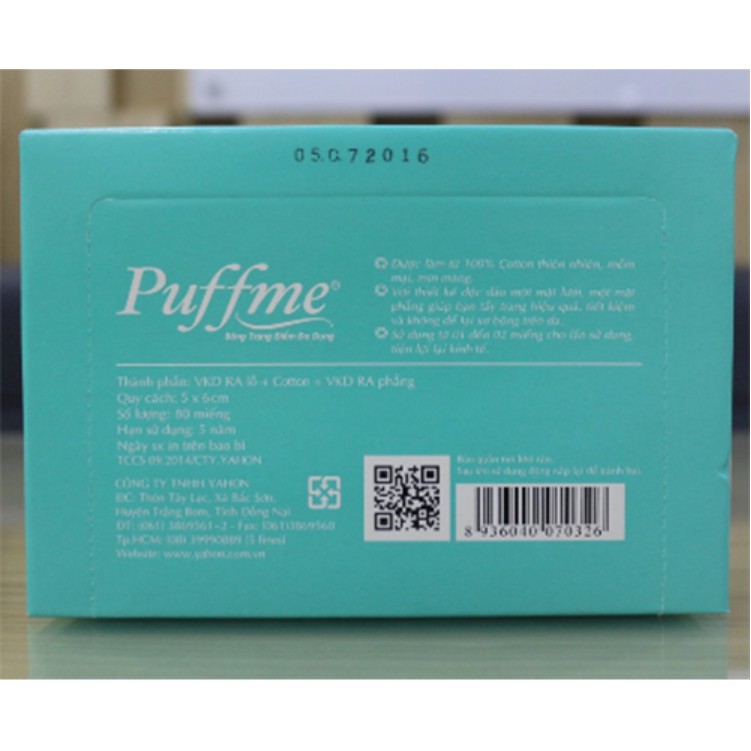 Bông tẩy trang Pop Puf & Puffme 100 miếng hàng Việt Nam chất lượng cao