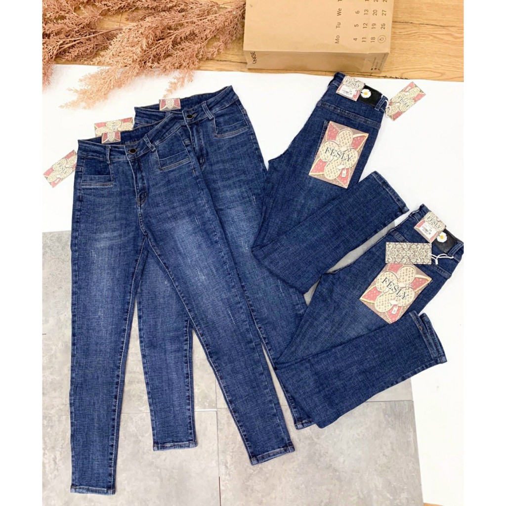 Quần Jeans Nữ Skinny Túi Ngang Cạp Cao [ Ảnh Thật ]
