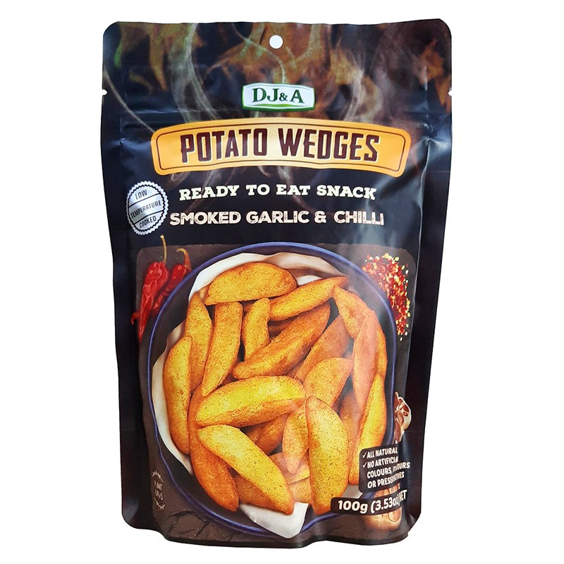 Khoai Tây Sấy Vị Tỏi Ớt - Potato Wedges DJ&A 100g