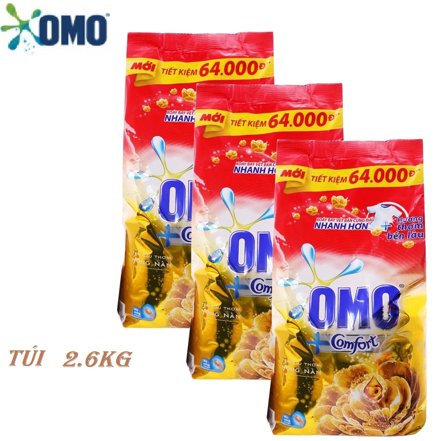 Túi Bột Giăt Omo TDT 2.6kg hương comfor