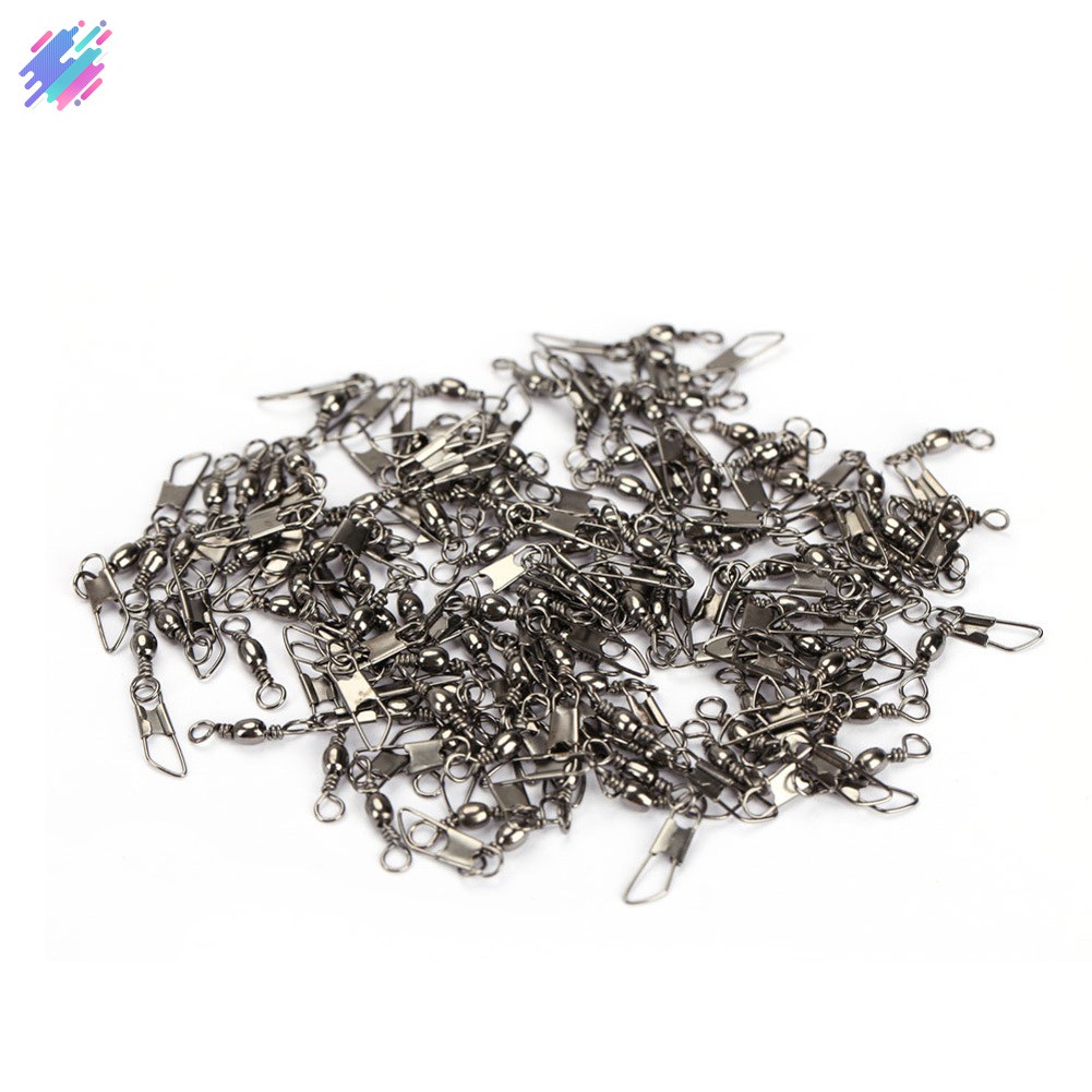 Set 100 khoen chống xoắn với khóa cài trong tiện dụng cho câu cá