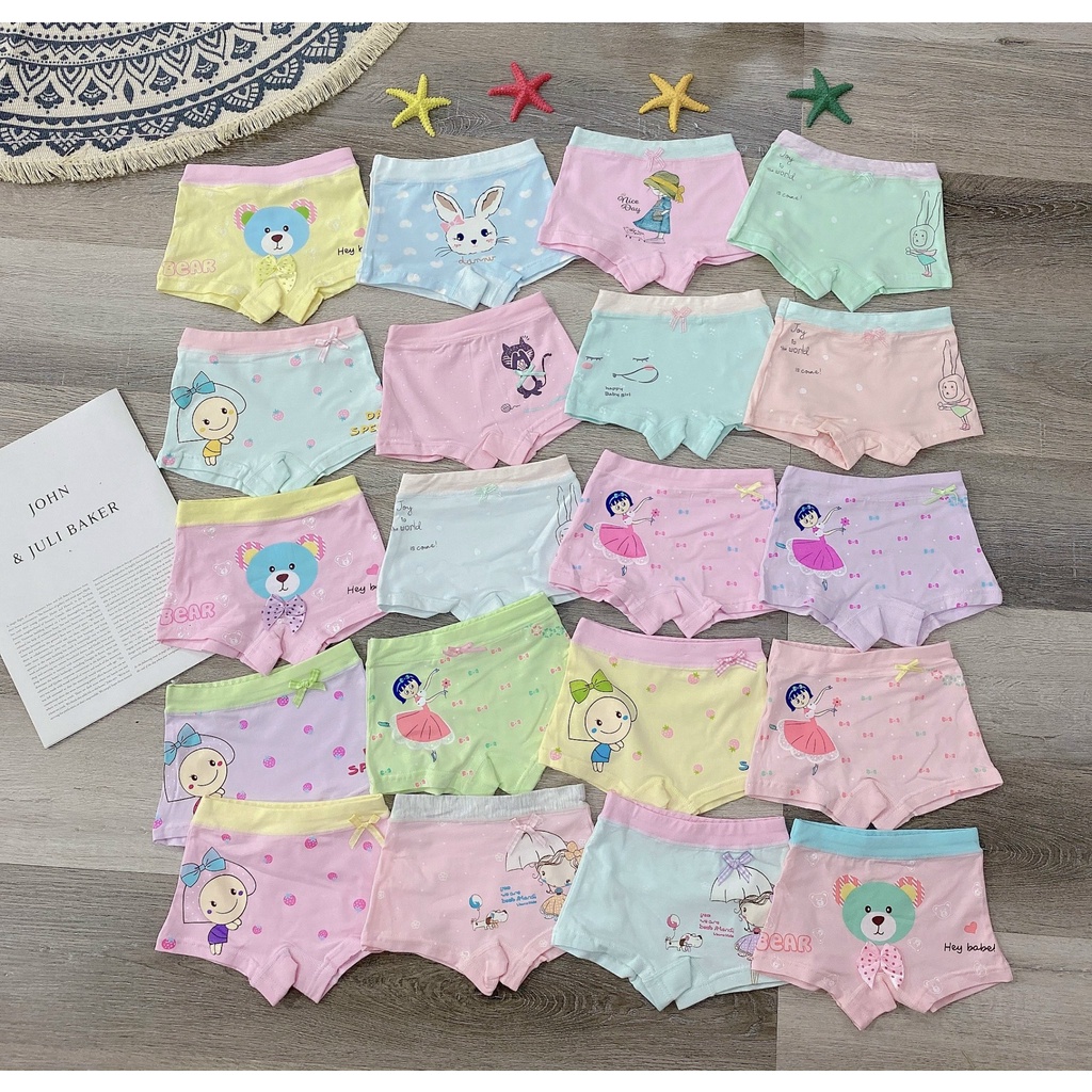 Quần chip đùi bé gái Quảng Châu chất cotton siêu mát Dragon Kids