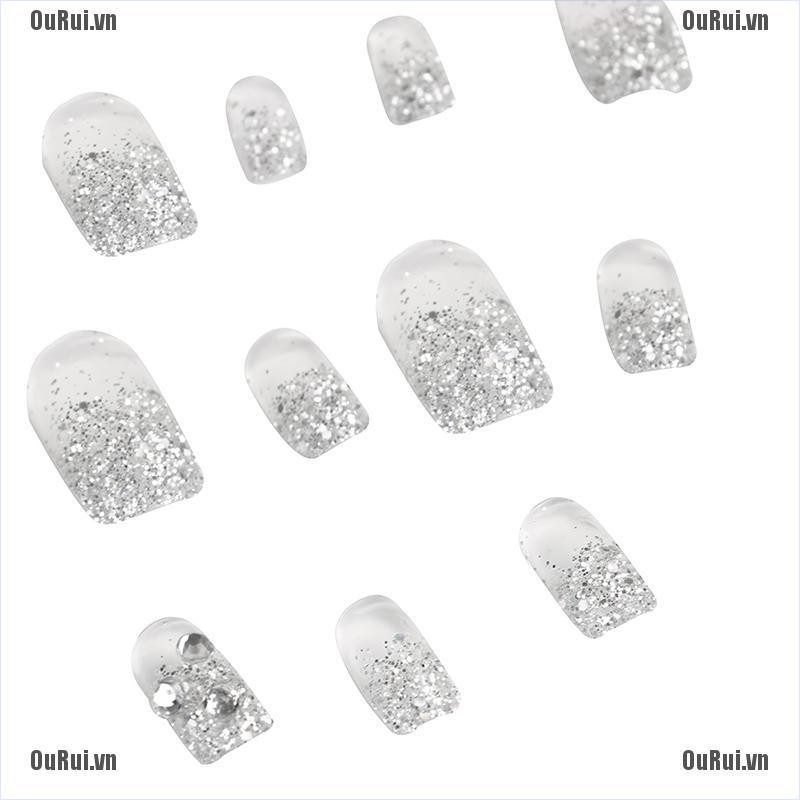(Hàng Mới) Bộ Móng Tay Giả acrylic Phong Cách Pháp