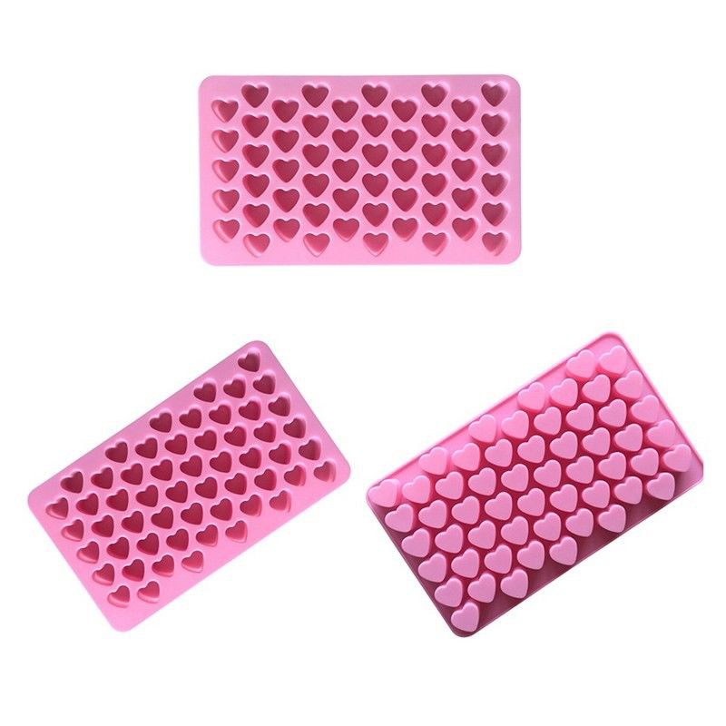 Sale 70% Khuôn silicon  làm socola hình trái tim mini, Pink Giá gốc 33,000 đ - 17C15