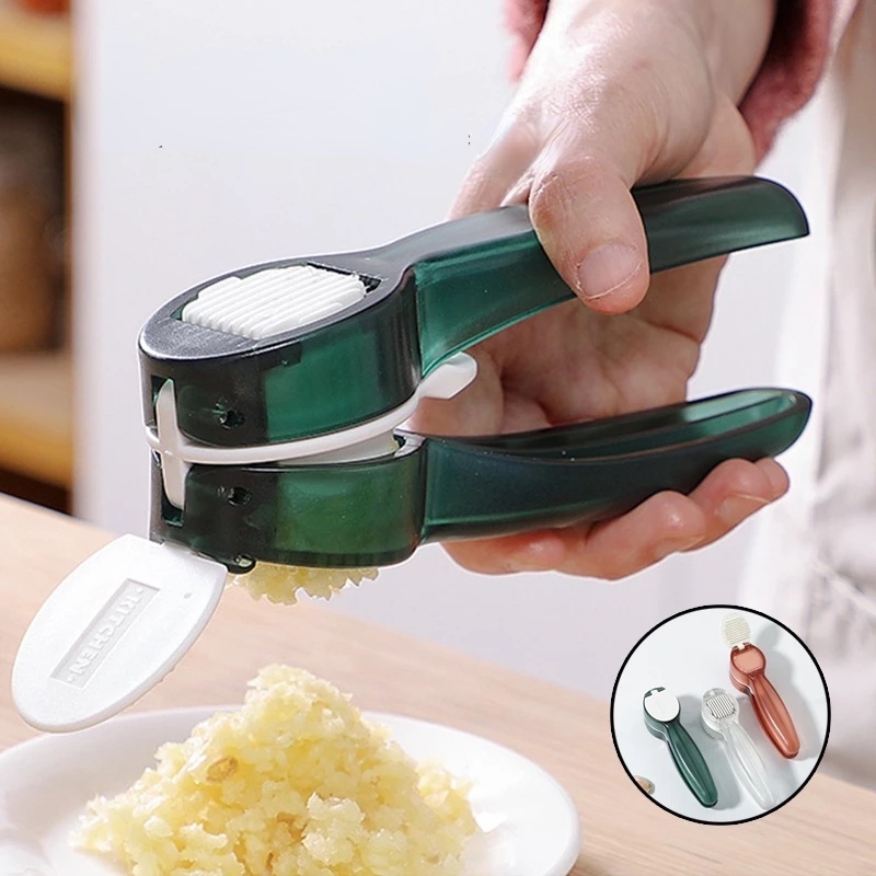 Dụng Cụ Nghiền Tỏi Bằng Thép Không Gỉ 2 Trong 1 Đa Năng
