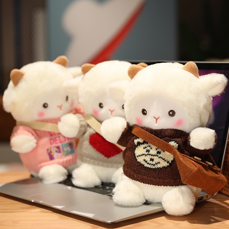 Cừu Nhồi Bông Mềm Mại Dễ Thương Dùng Làm Quà Tặng Giáng Sinh