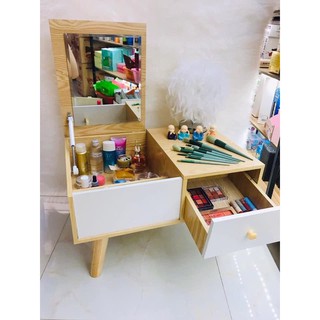 Bàn Trang Điểm Mini Nhỏ Gọn, Bàn Trang Điểm Ngồi Bệt Có Gương Cao Cấp