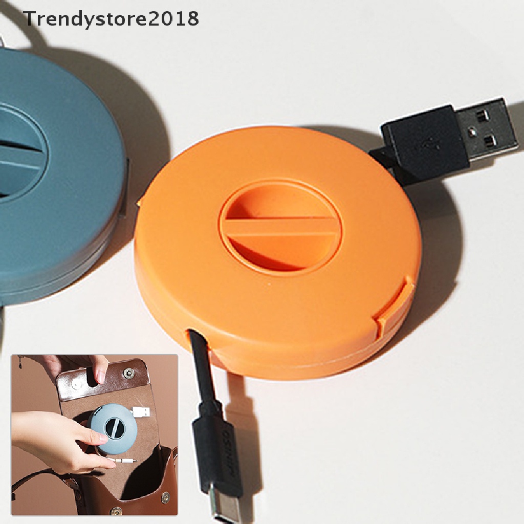 Hộp Đựng Dây Cáp Sạc / Điện Thoại Xoay Linh Hoạt Thời Trang 2018