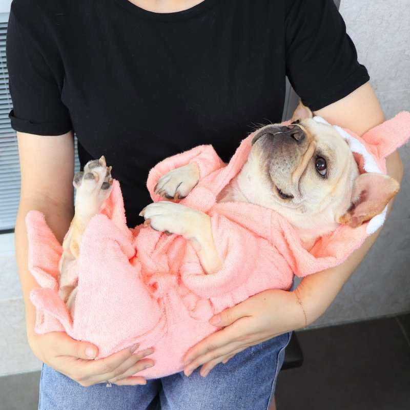  Pet Bath Supplies Quick-Drying Absorbent Towel Shower Bath Towel Teddy/French Bulldog Corgi Pajamas Bathrobe Pet Bath Pet Supplies & Pet Dog products Pet fashion products