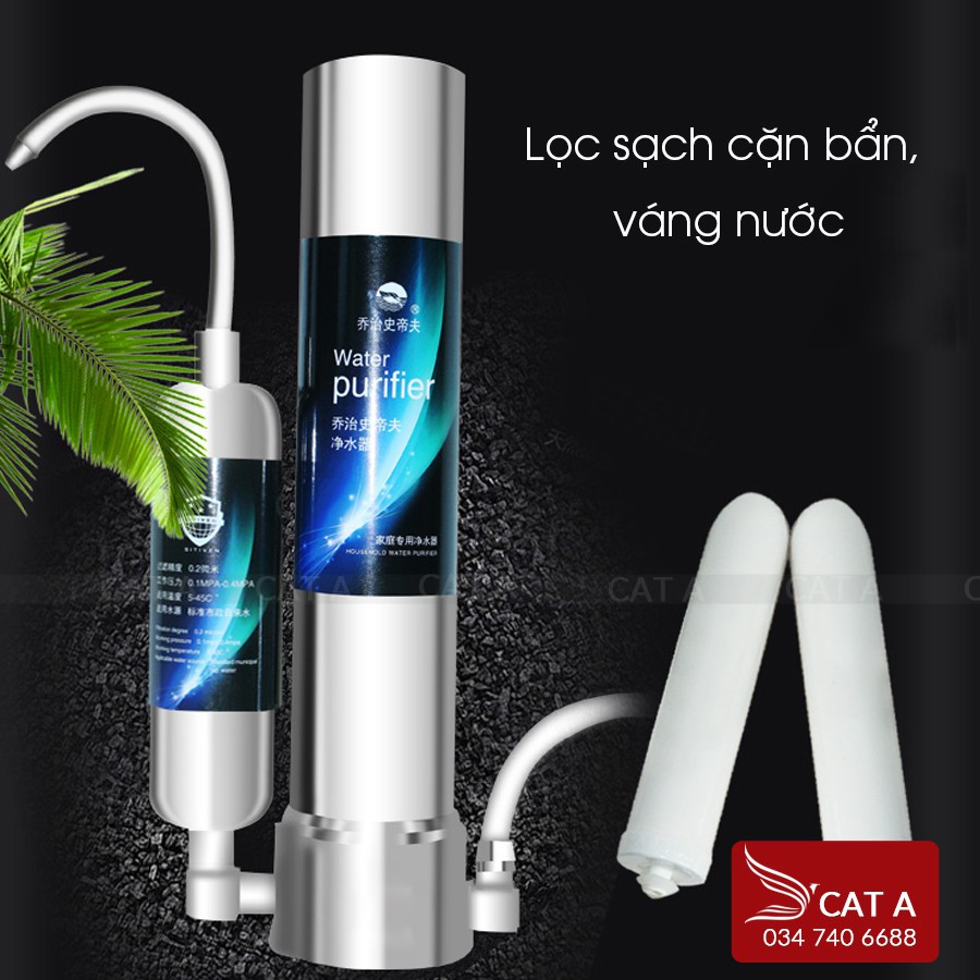 MÁY LỌC NƯỚC MINI TẠI VÒI WATER PURIFIER, Lõi lọc than hoạt tính đem lại nguồn nước tinh khiết - Đảm bảo sức khỏe!