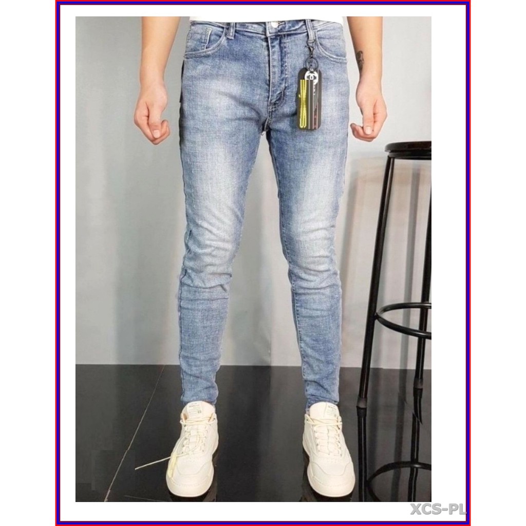 Quần jean nam cao cấp xanh bạc xước nhẹ 5678 không xù lông, không ra màu, chất giãn tốt 5n.3.163