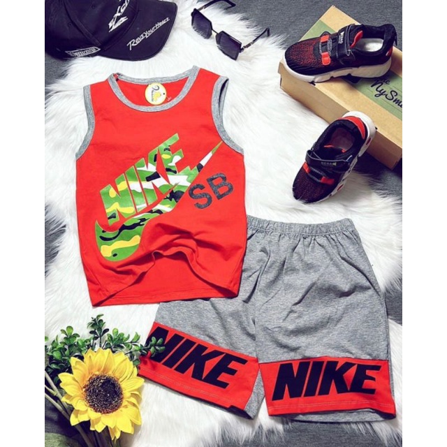 Bộ ba lỗ sát nách bé trai size đại thun cotton 4 chiều