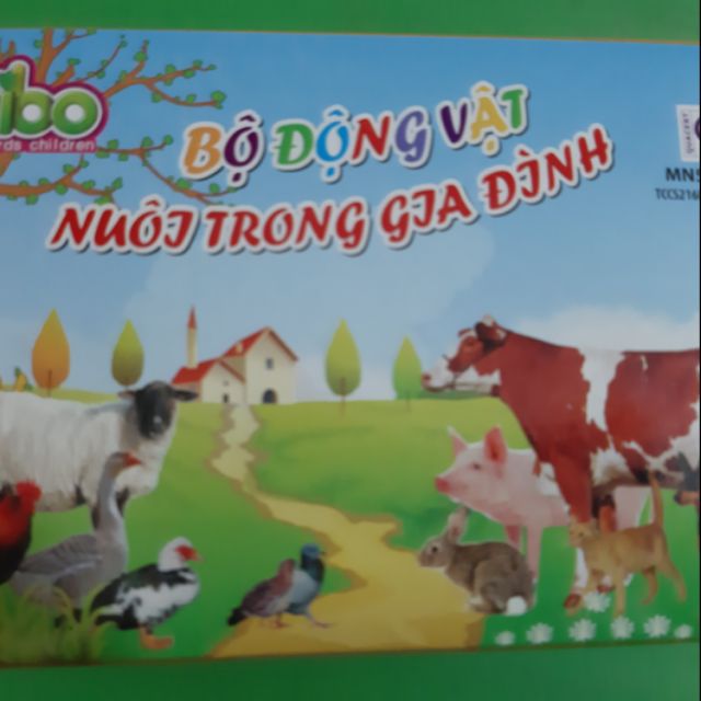 Bộ thẻ động vật nuôi trong gia đình có chân đế