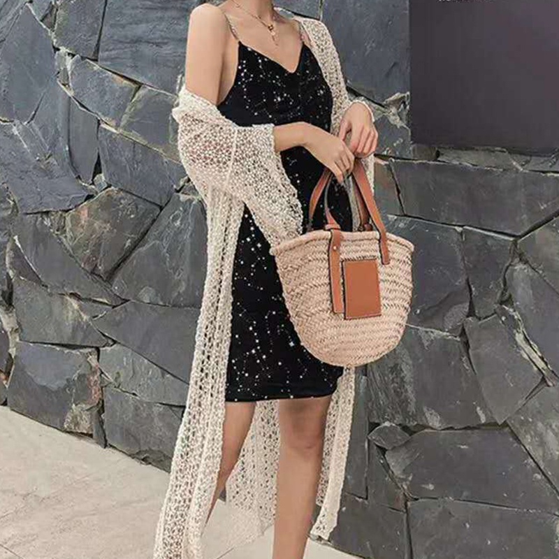 Brroa Bộ Đồ Bơi Kimono Tay Loe Dài Phối Ren Phong Cách Boho Thời Trang Mùa Hè Cho Nữ