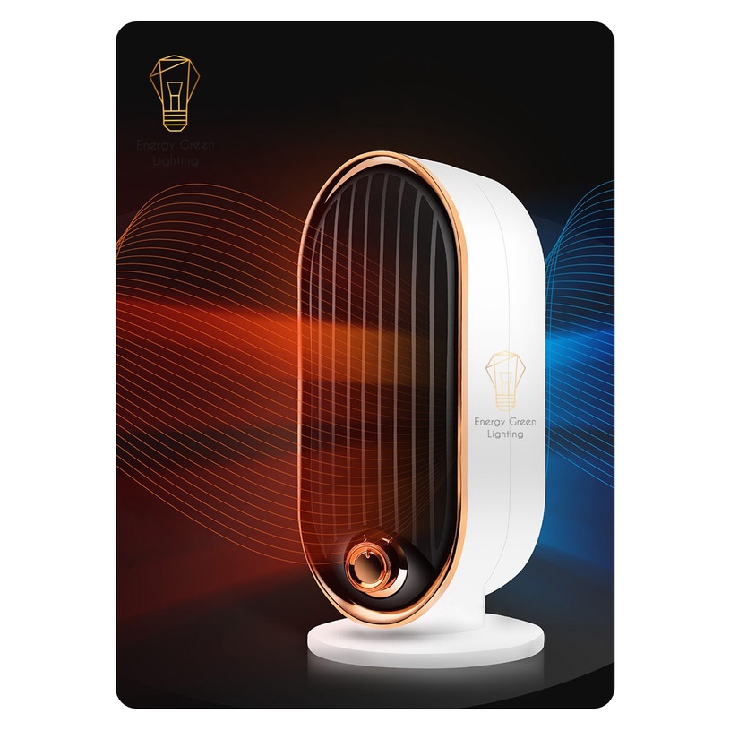 Máy sưởi Energy Green Lighting mini Để Bàn MS-302, Công Nghệ Gốm PTC - Tích Hợp Tản Gió -Tiết Kiệm Điện
