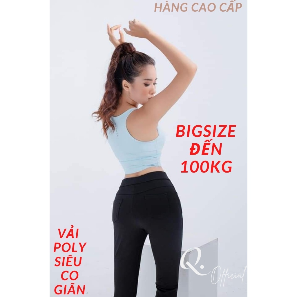 Quần Legging Nữ Bigsize Nâng Mông Cao Cấp Vải Poly | BigBuy360 - bigbuy360.vn