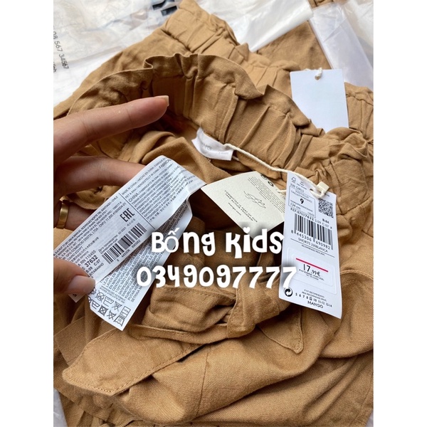 Quần Short Đũi Bé Gái Papper Nâu Đất MG