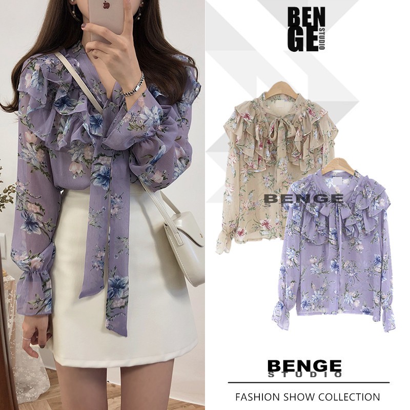 [ORDER] ÁO HOA SƠ MI CỔ NƠ