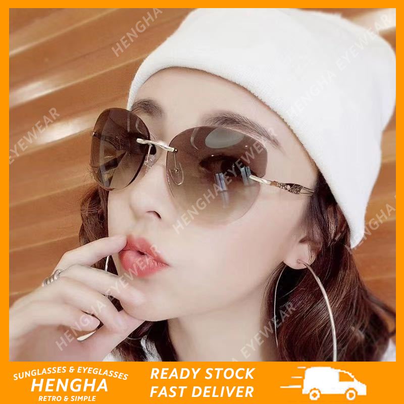 Kính Mát Gọng Mắt Mèo Phong Cách Hàn Quốc Chống Tia Uv400 Thiết Kế Thời Trang