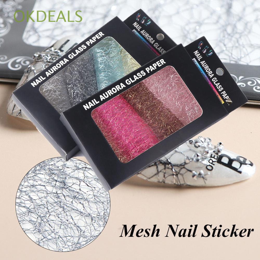 Tấm lưới có nhũ ánh kim độc đáo dùng trang trí móng tay nghệ thuật