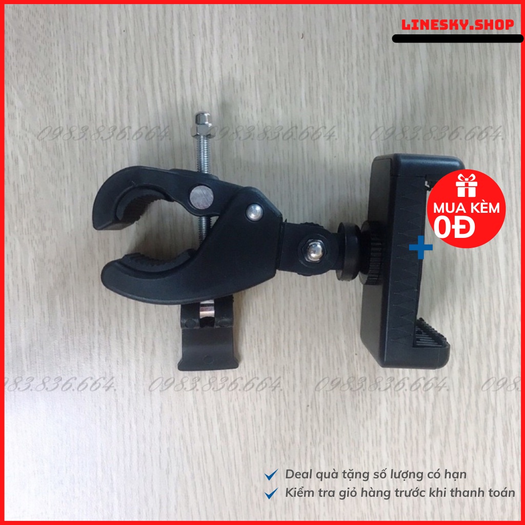 Kẹp điện thoại gắn vào tripod, chân đèn live hỗ trợ livestream, quay phim nhiều máy cùng lúc