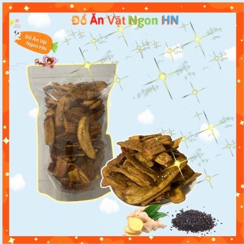 Chuối Sấy Mè Gừng 500g Đồ Ăn Vặt Giòn Ngon Hương Vị Tuyệt Vời Cho Mọi Người