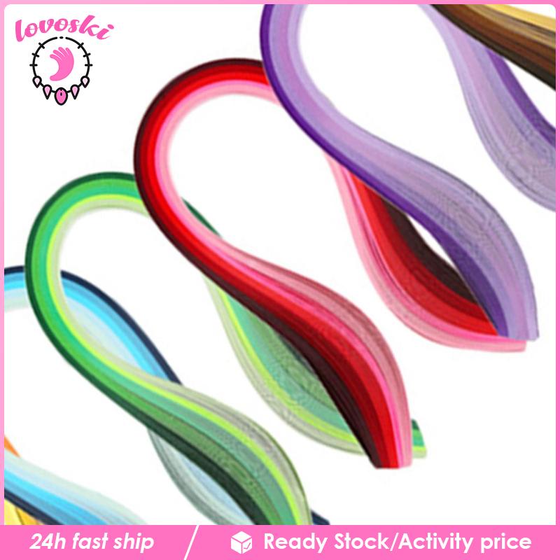 Bộ 14 Dải Giấy Cuốn Tạo Hình Thủ Công 8 Dải 600 Màu Sắc