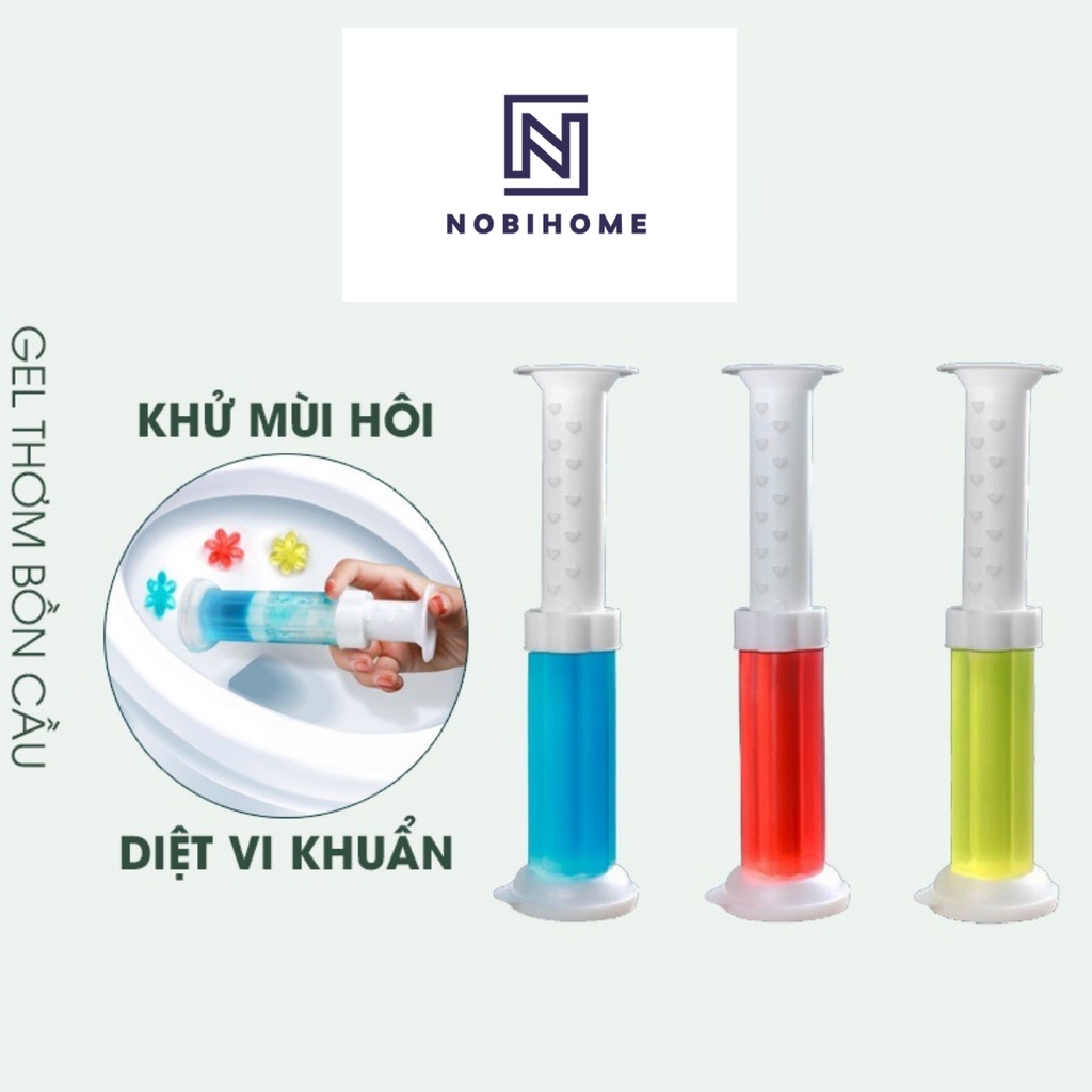 Gel Khử Mùi Bồn Cầu Hình Bông Hoa Nobihome, gel thơm khử bồn cầu bông hoa dạng thạch với 7 mùi thơm cho toilet Nobihome