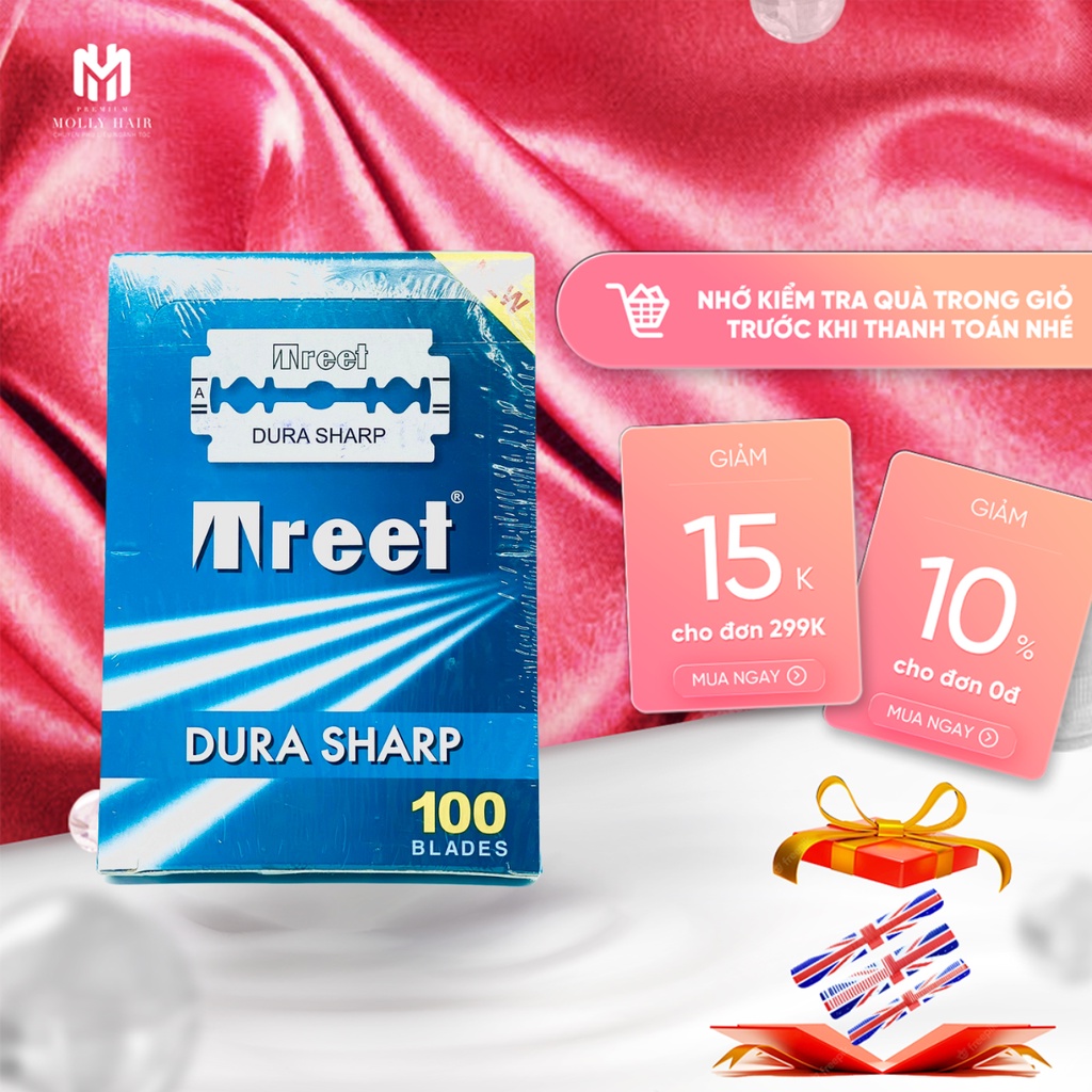Dao Lam Treet Mollyhair Xanh 100 Lưỡi