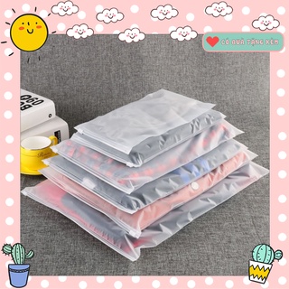 Túi zip lụa mờ khoá kéo đựng đồ cao cấp
