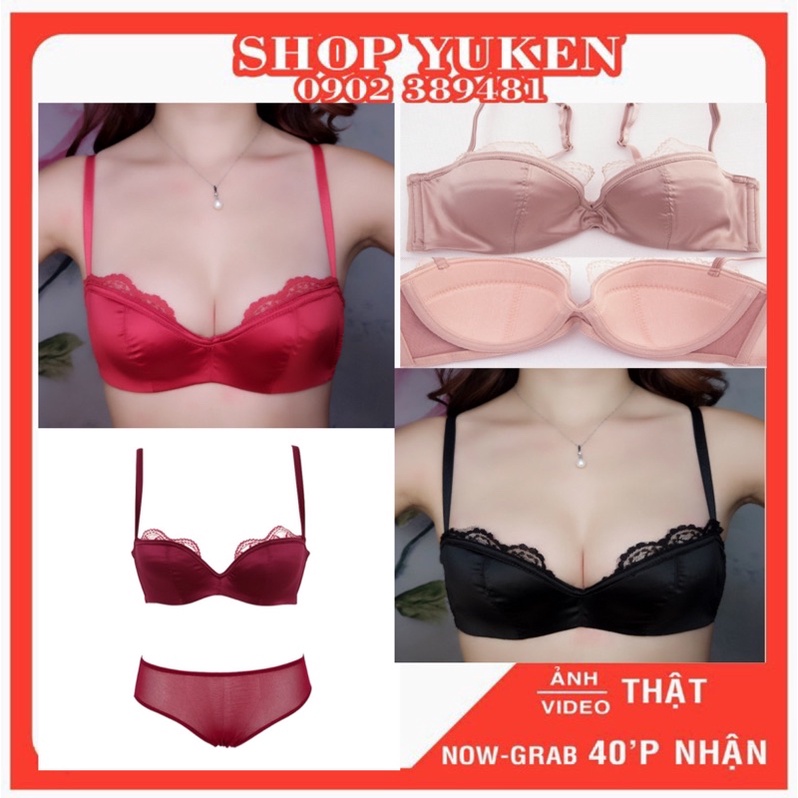 Bộ đồ lót không mút cao cấp hàng sách tay, đồ lót nữ mỏng, aoa ngực khoing mút sexy