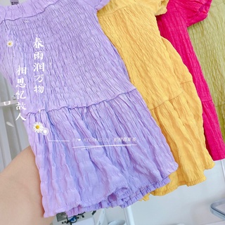 váy xốp cổ vuông đuôi cá bé gái