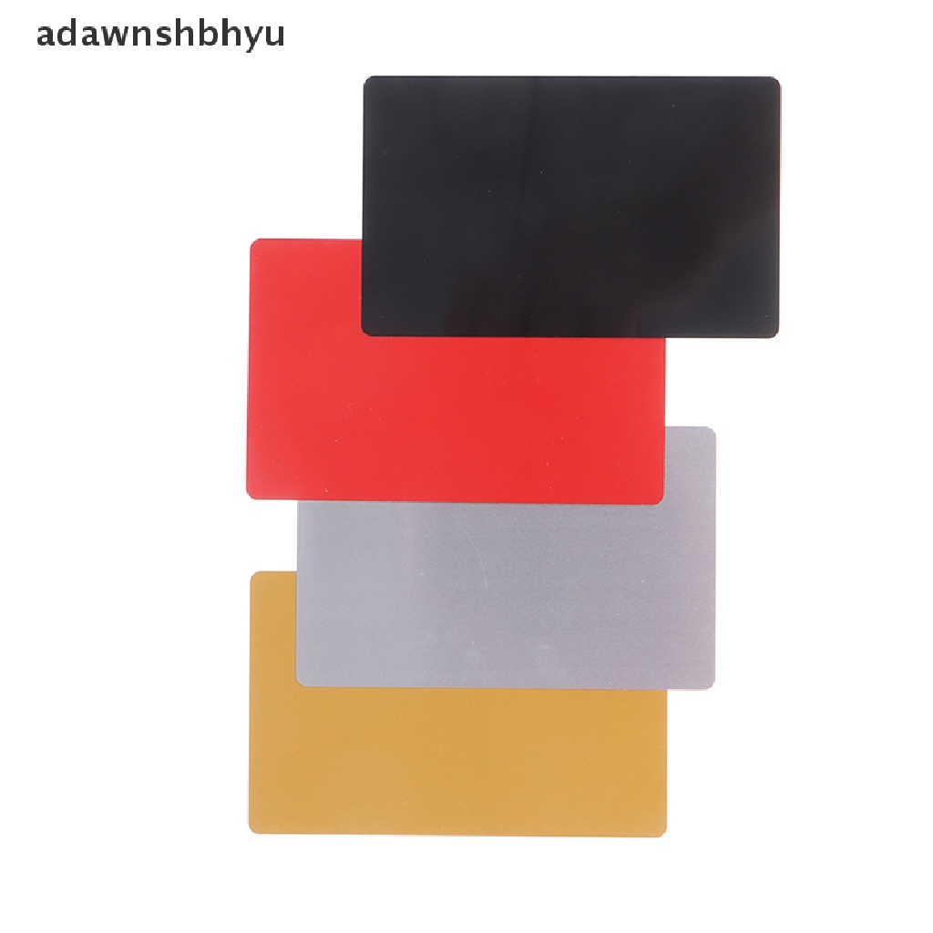 Set 10 thẻ kinh doanh kim loại hợp kim nhôm trống DIY in laser