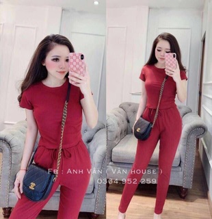 Sét Bộ Trơn Áo Croptop Cực Đẹp
