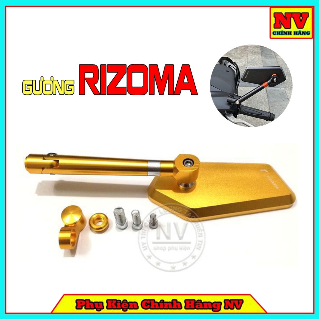☃๑Gương xe máy SH AB MODE WAVE Rizoma xéo full nhôm, kính chiếu hậu - 1 cái trái