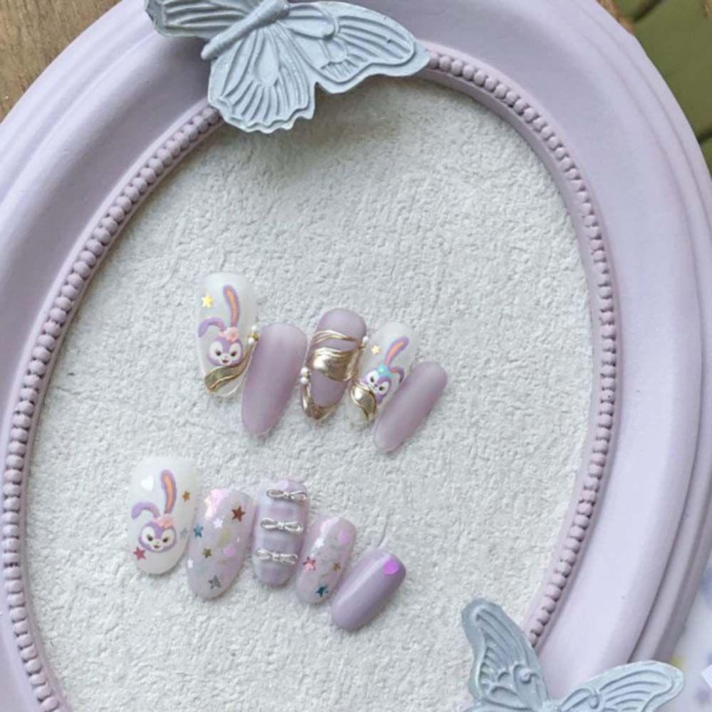 OCEANMAP Miếng Dán Trang Trí Móng Tay Hình Gấu Duffy StellaLou Dễ Thương DIY