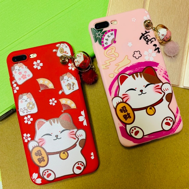Ốp lưng mèo thần tài - mèo may mắn Ip 6 6plus 7 7plus X