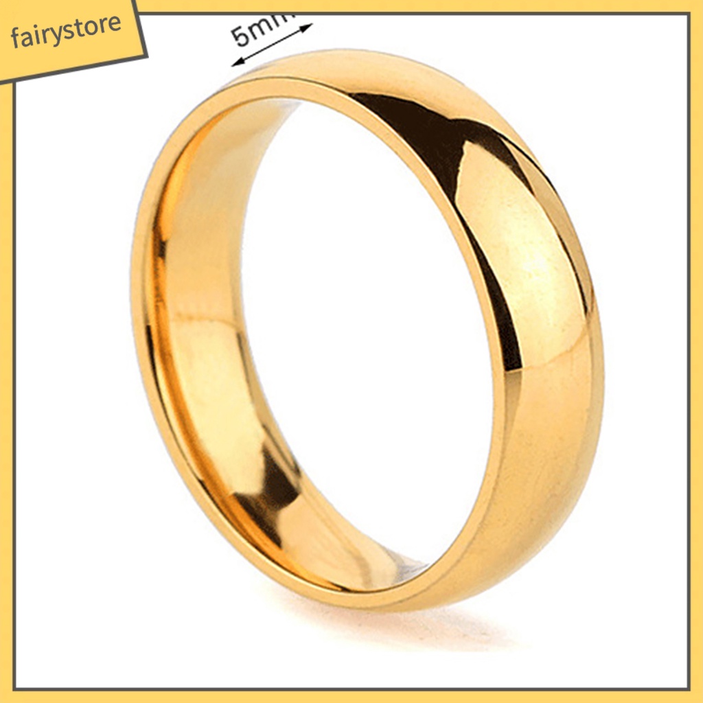 Nhẫn Chất Liệu Thép Titan Thiết Kế Đơn Giản Cho Cặp Đôi