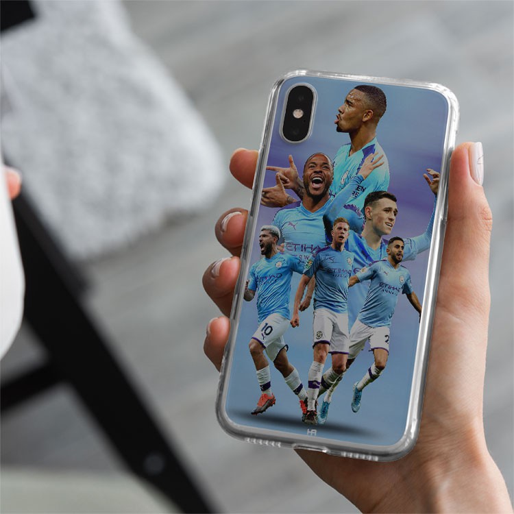 Ốp Lưng bóng đá CLB Mancity ốp đt hình các cậu thủ Mancity dành cho Iphone 5 đến 12 promax FOO20210055